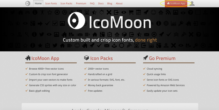 ico moon screen shot